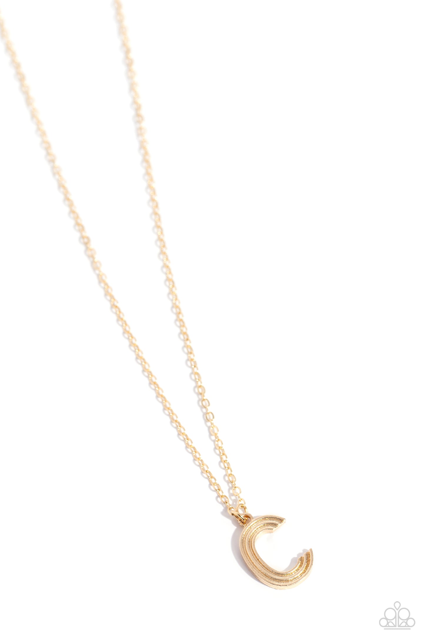 Leave Your Initials - Gold - C Initial Necklace Paparazzi N1716