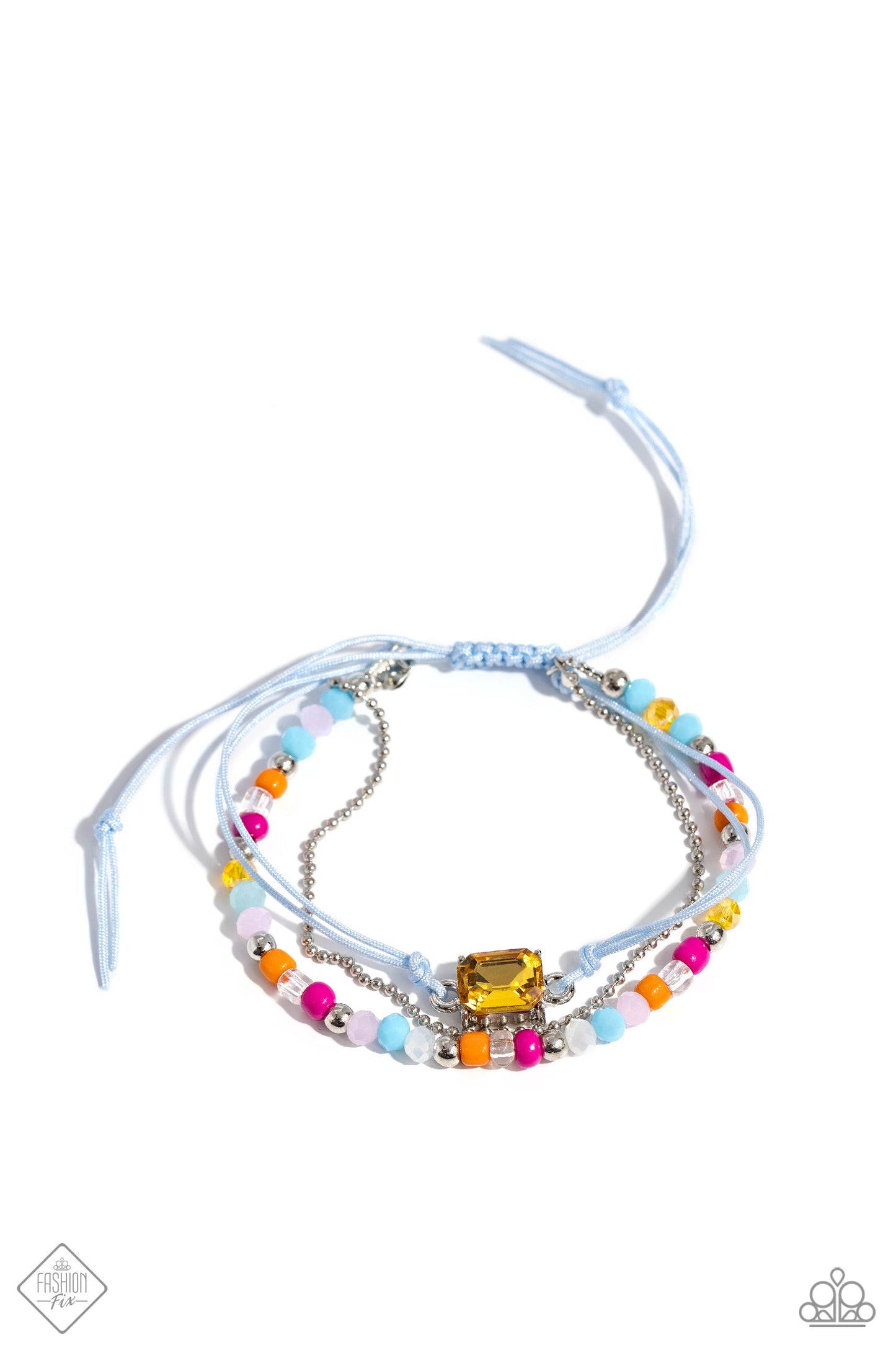 Fairground Fun - Multi Colored Seed Bead & Silver Accent Bracelet Fashion Fix January 2024Paparazzi B1412