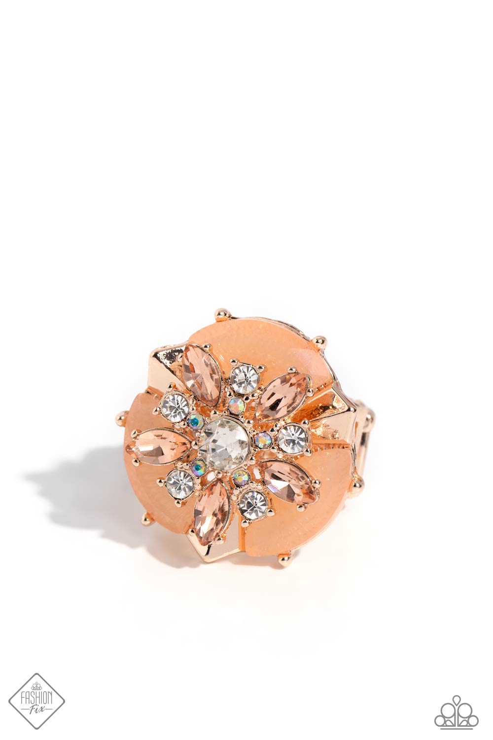 Soft-Hearted Salvage - Rose Gold Tender Peach Ring Fashion Fix December 2023 Paparazzi R0656