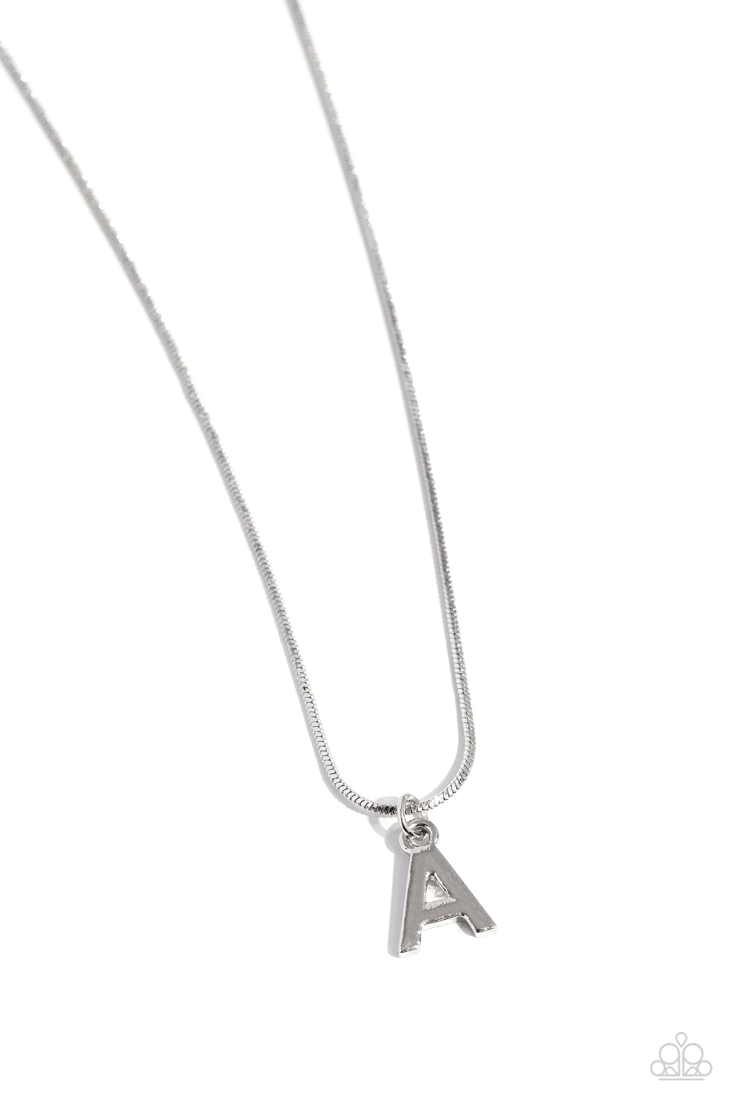 Seize the Initial - Silver - A Initial Necklace Paparazzi N1927