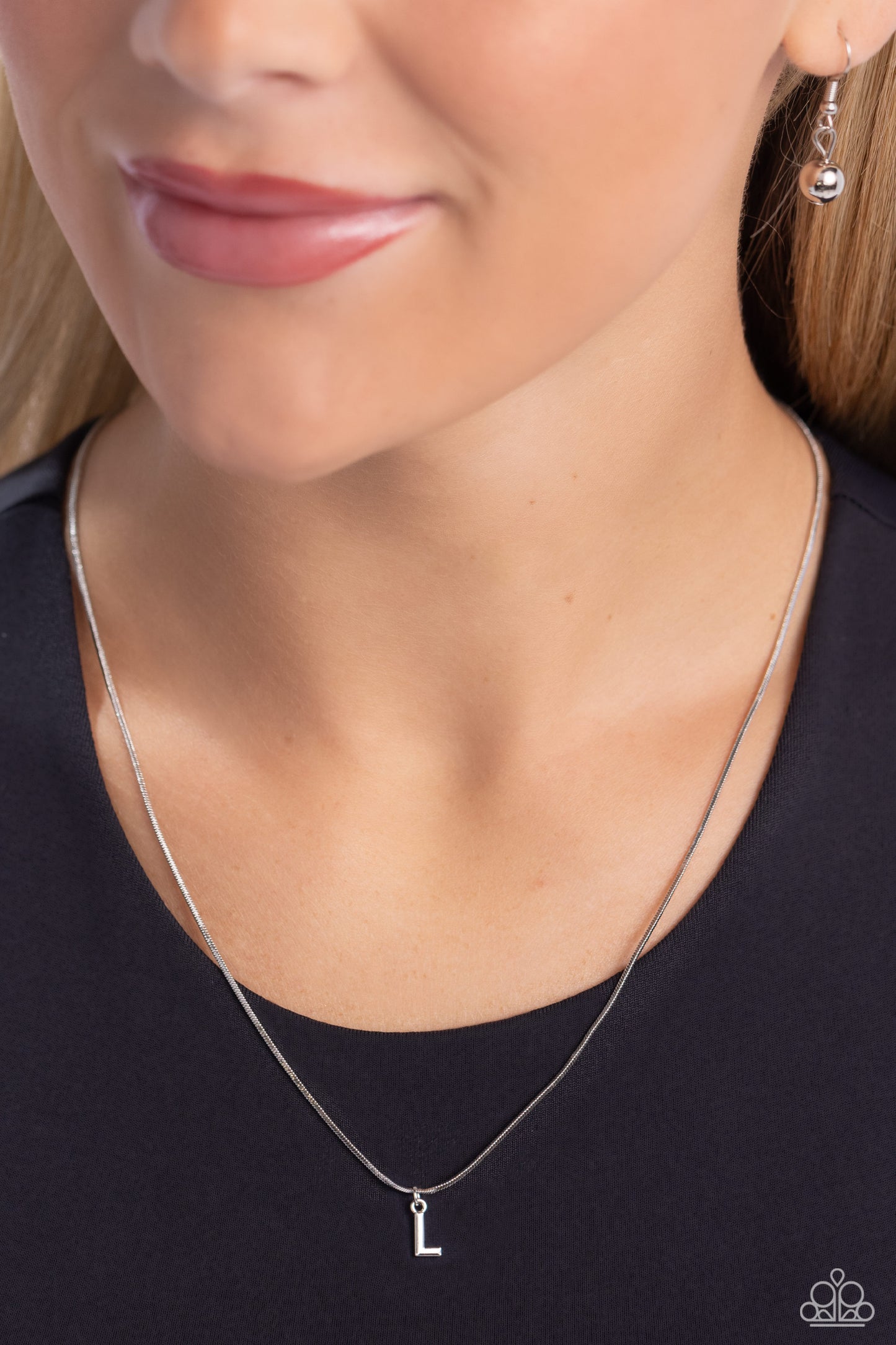 Seize the Initial - Silver - L Initial Necklace Paparazzi N1917