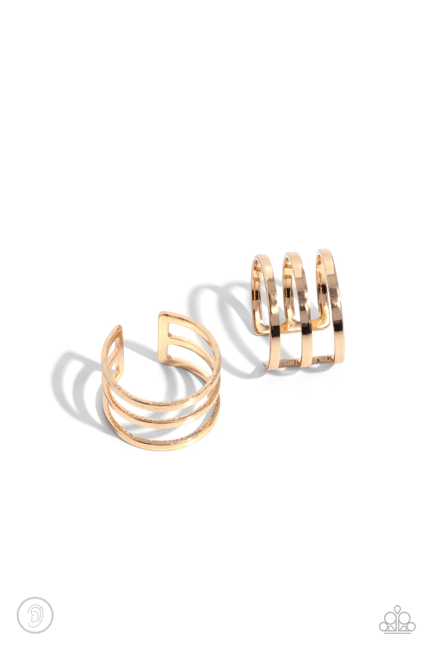 Metro Mashup Gold Ear Cuff Earring Paparazzi E1864