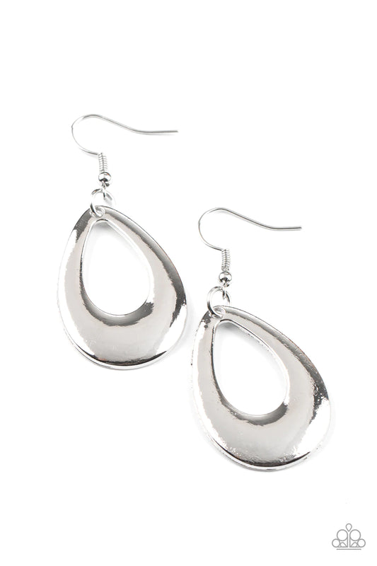 All Allure, All the Time Silver Earring Paparazzi E0640