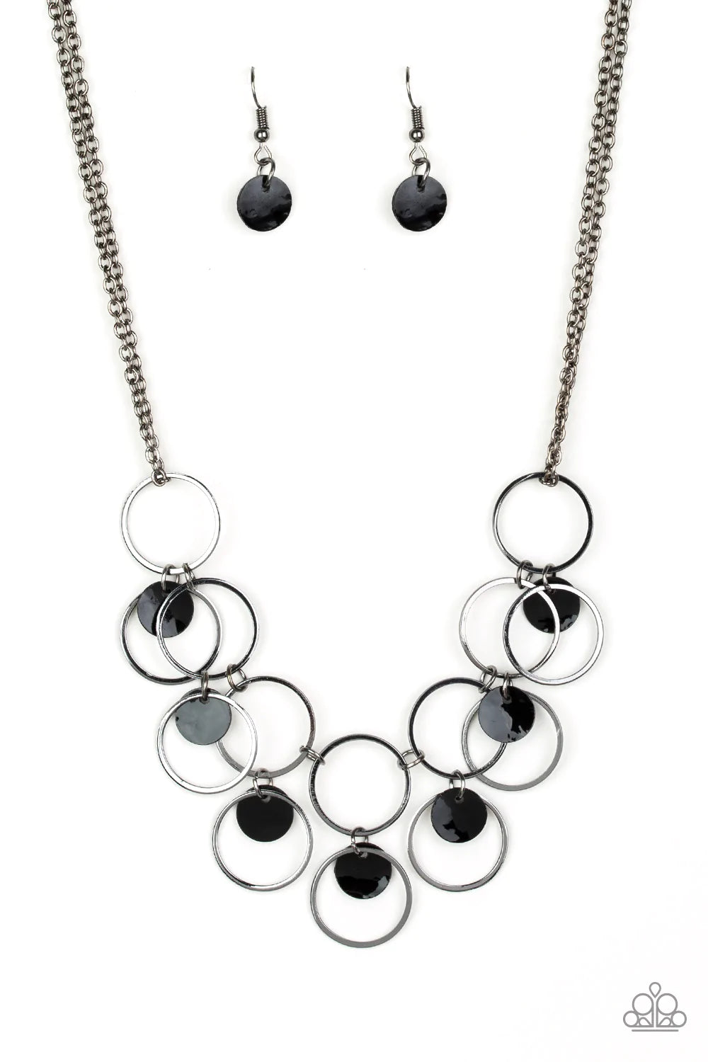 Ask And You SHELL Receive Black Gunmetal Necklace Paparazzi N0966