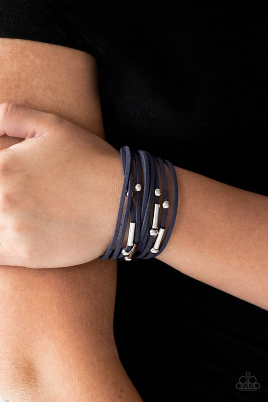 Back To Backpacker Blue Urban Bracelet Paparazzi B0308