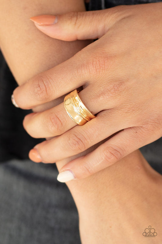 Band Together Gold Ring Paparazzi R0204