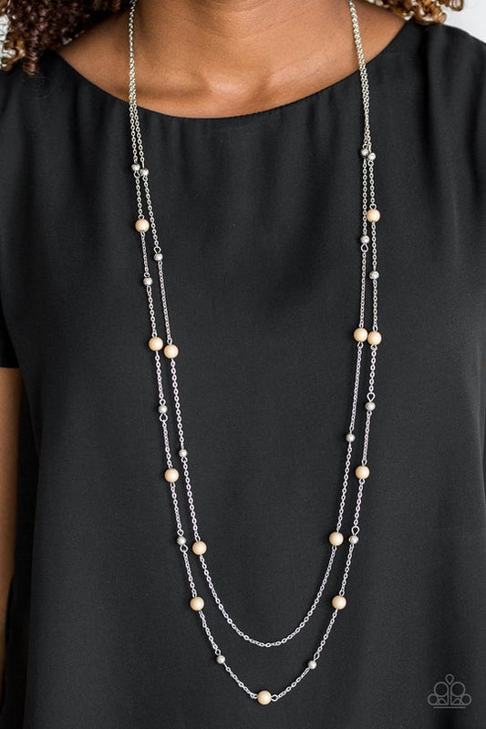 Beach Party Pageant Brown Necklace Paparazzi N0084