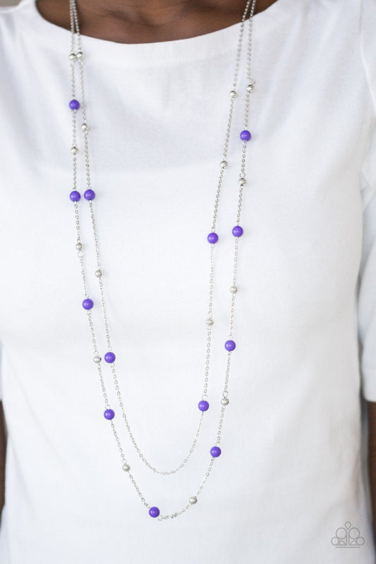 Beach Party Pageant Purple Necklace Paparazzi N0036