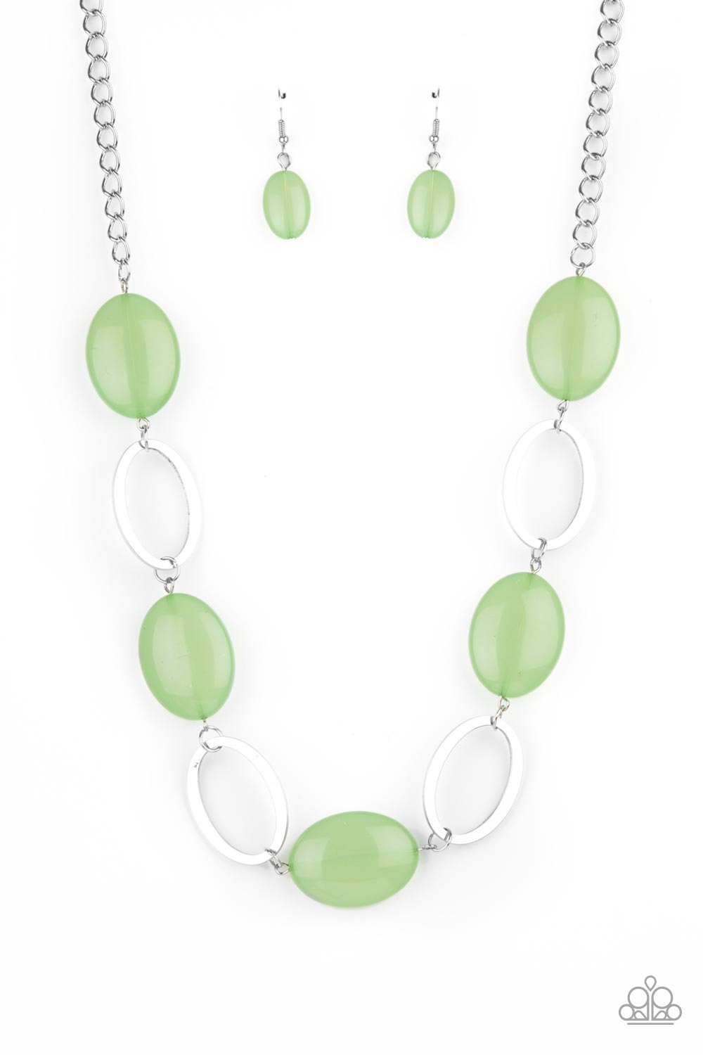 Beachside Boardwalk Green Bead Necklace Paparazzi N0310