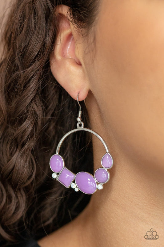 Beautifully Bubblicious Purple Earring E0106