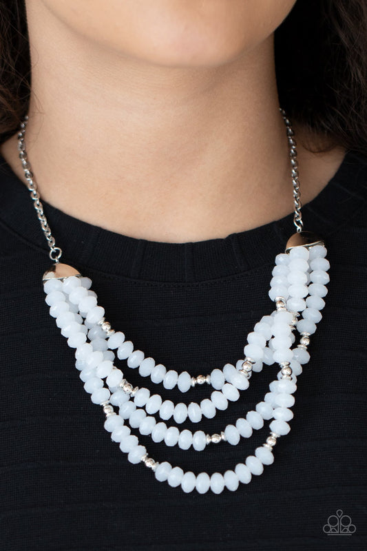 Best POSH-ible Taste White Necklace Paparazzi N0232