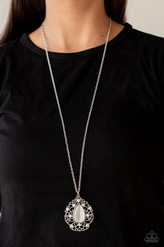 Bewitched Beam White Necklace  Paparazzi N0343
