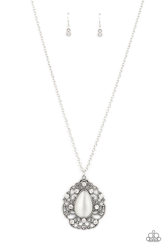 Bewitched Beam White Necklace  Paparazzi N0343
