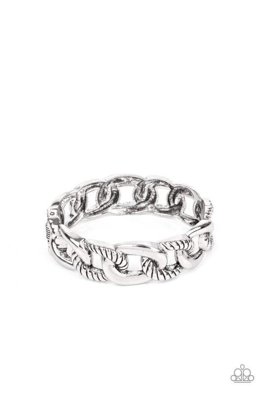 Bold Move Silver Bracelet Paparazzi B0109