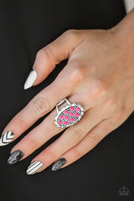 Cactus Garden Pink Ring Paparazzi R0098