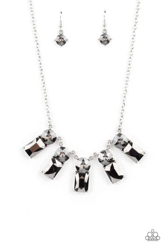 Celestial Royal Silver Necklace Paparazzi N0394