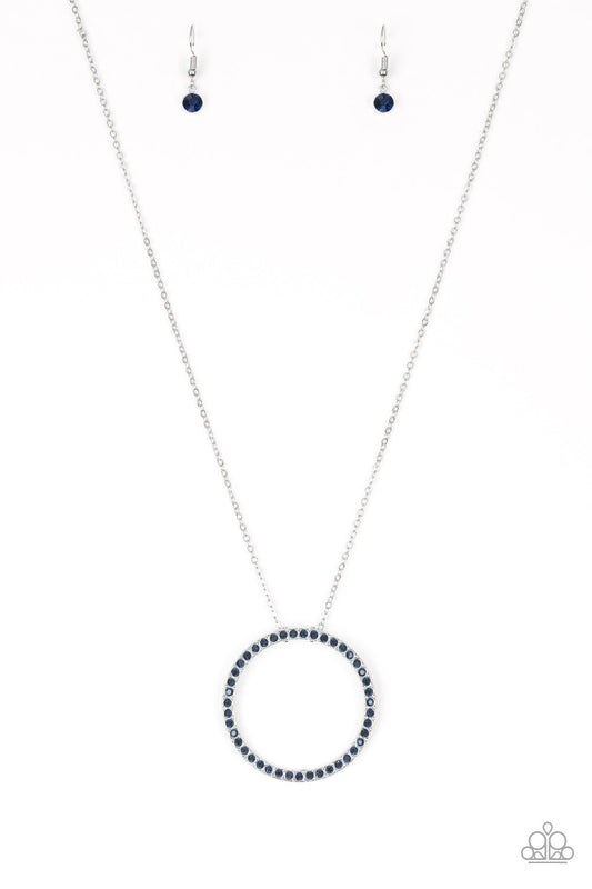 Center Of Attention Blue rhinestone Necklace Paparazzi N0063
