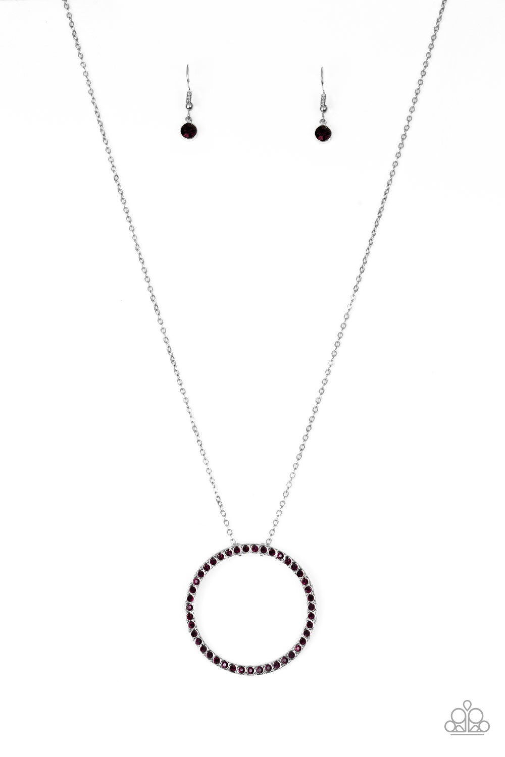 Center Of Attention Purple Rhinestone Necklace Paparazzi N0535