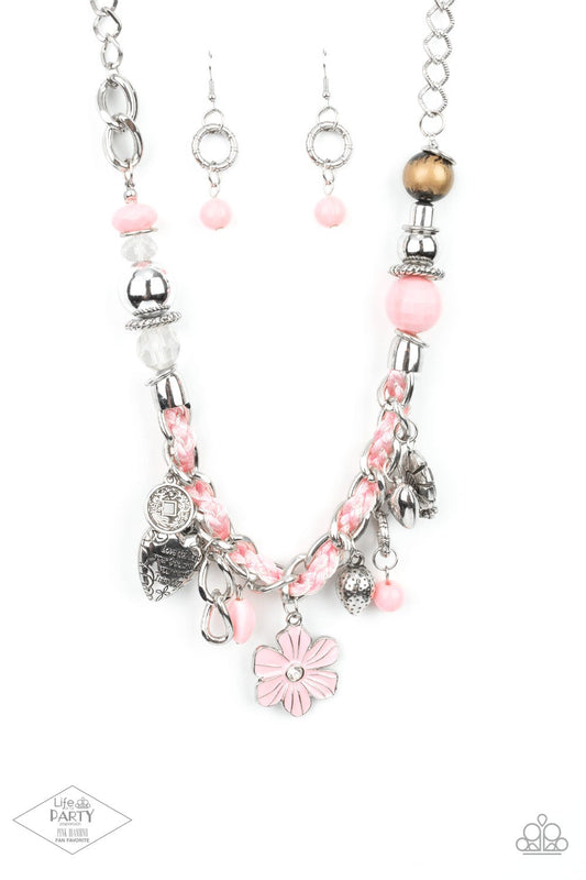 Charmed, I Am Sure Pink Inspirational Faith Necklace Paparazzi N0577