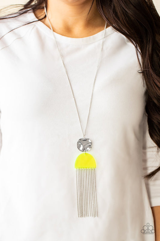 Color Me Neon Yellow Necklace Paparazzi N0588