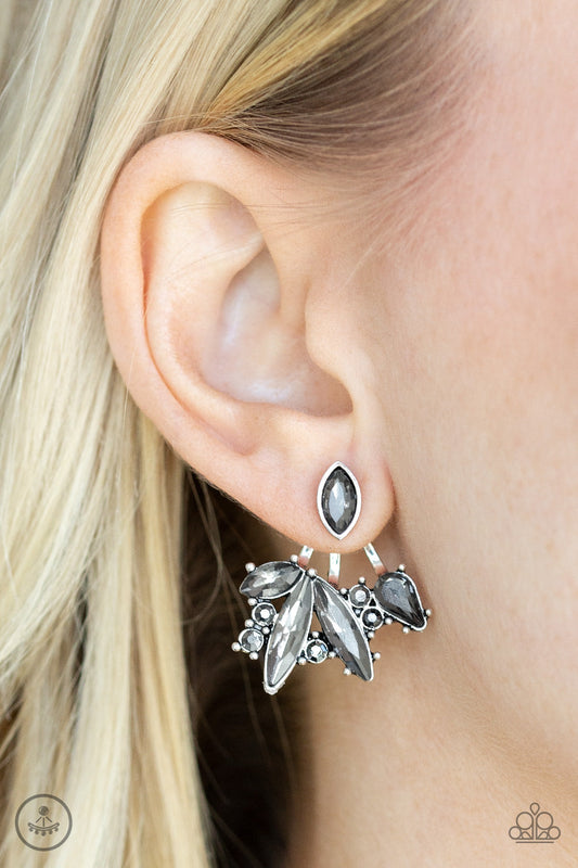 Deco Dynamite Silver Ear Jacket Earring Paparazzi E0004
