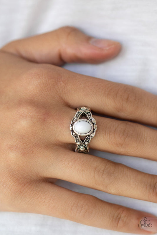 Definitely Dot! White Ring Paparazzi R0216