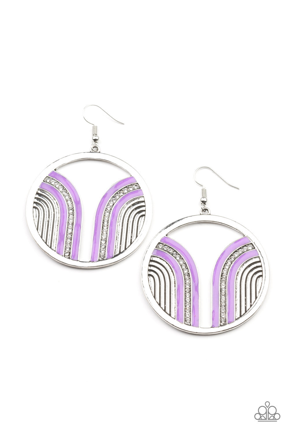 Delightfully Deco Purple Earring Paparazzi E0077
