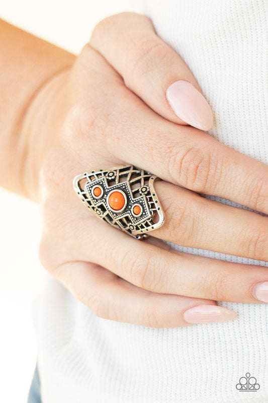 Desert Dreamland Orange Ring Paparazzi R0213