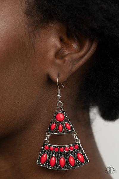 Desert Fiesta Red Earring Paparazzi Paparazzi E0238