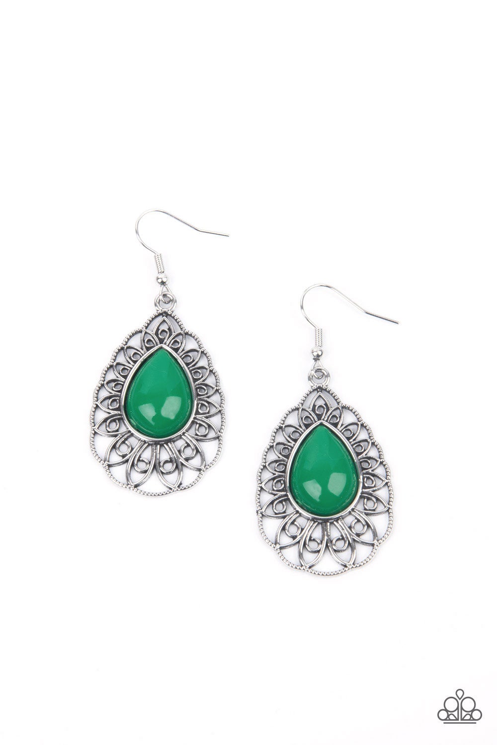Dream STAYCATION Green Earring Paparazzi E0112