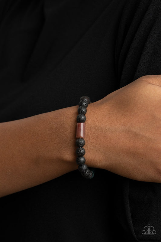 Earthy Energy Green Urban Lava Bead Bracelet  Paparazzi B0176