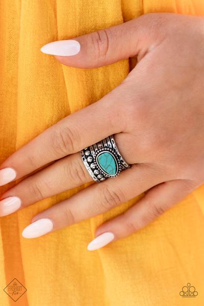 Eco Energy Blue Ring August Fashion Fix Paparazzi R0163