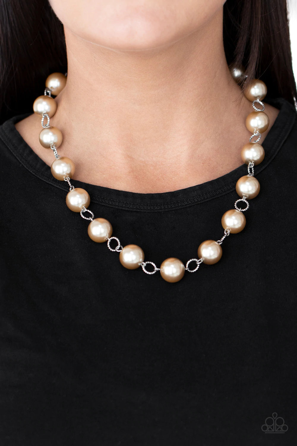 Ensconced in Elegance Brown Necklace Paparazzi N0121