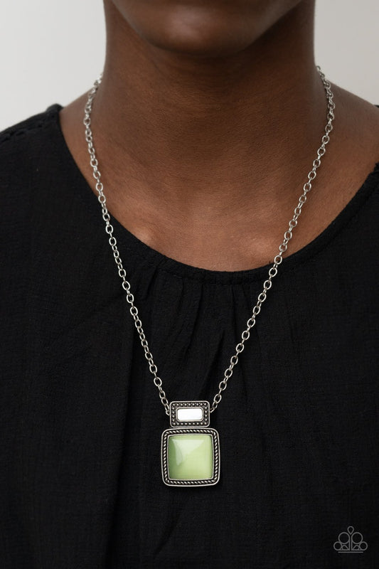 Ethereally Elemental Green Cat's Eye Necklace  Paparazzi N0303