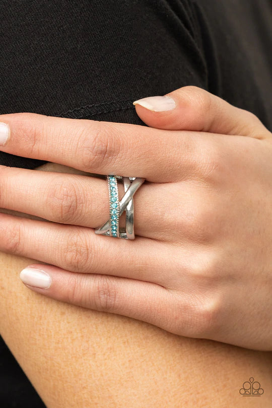 Forever Flawless Blue Rhinestone Ring Paparazzi R0121