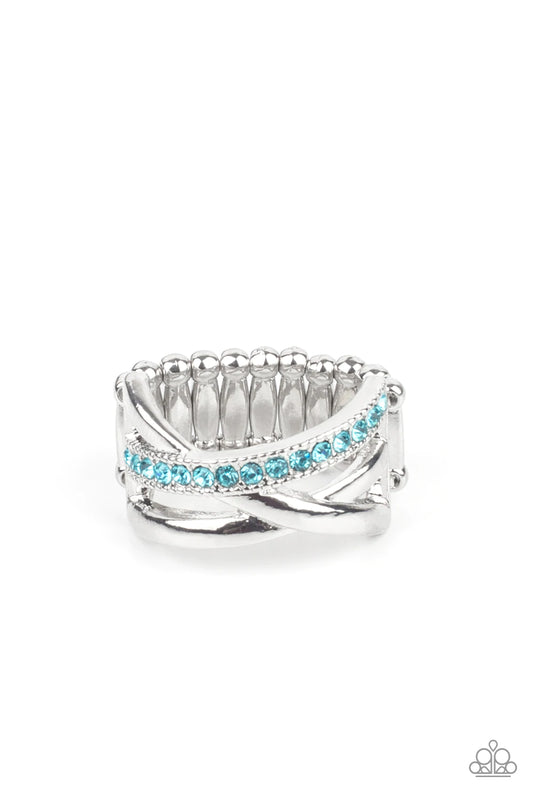Forever Flawless Blue Rhinestone Ring Paparazzi R0121