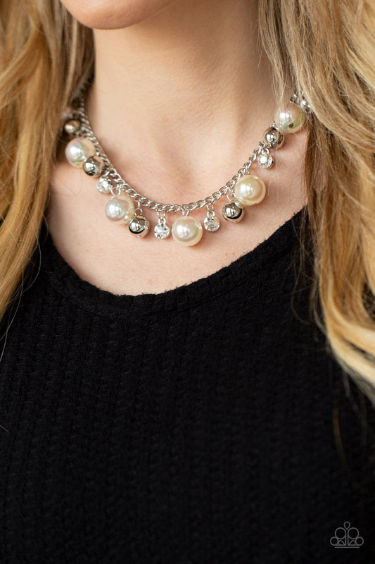 Galactic Gala White Necklace Paparazzi N0277