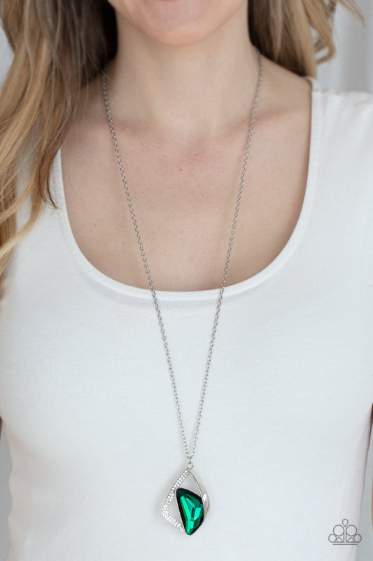 Galactic Wonder Green Necklace Paparazzi N0263
