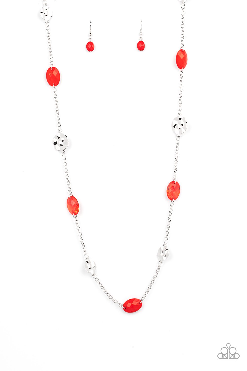Glossy Glamorous Red Necklace Paparazzi N0331