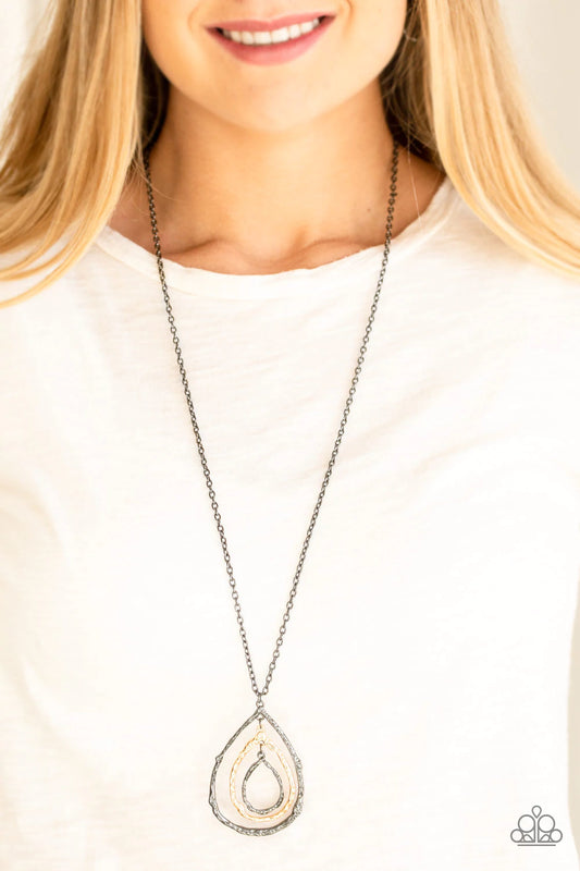 Going For Grit Black Necklace Paparazzi N0242