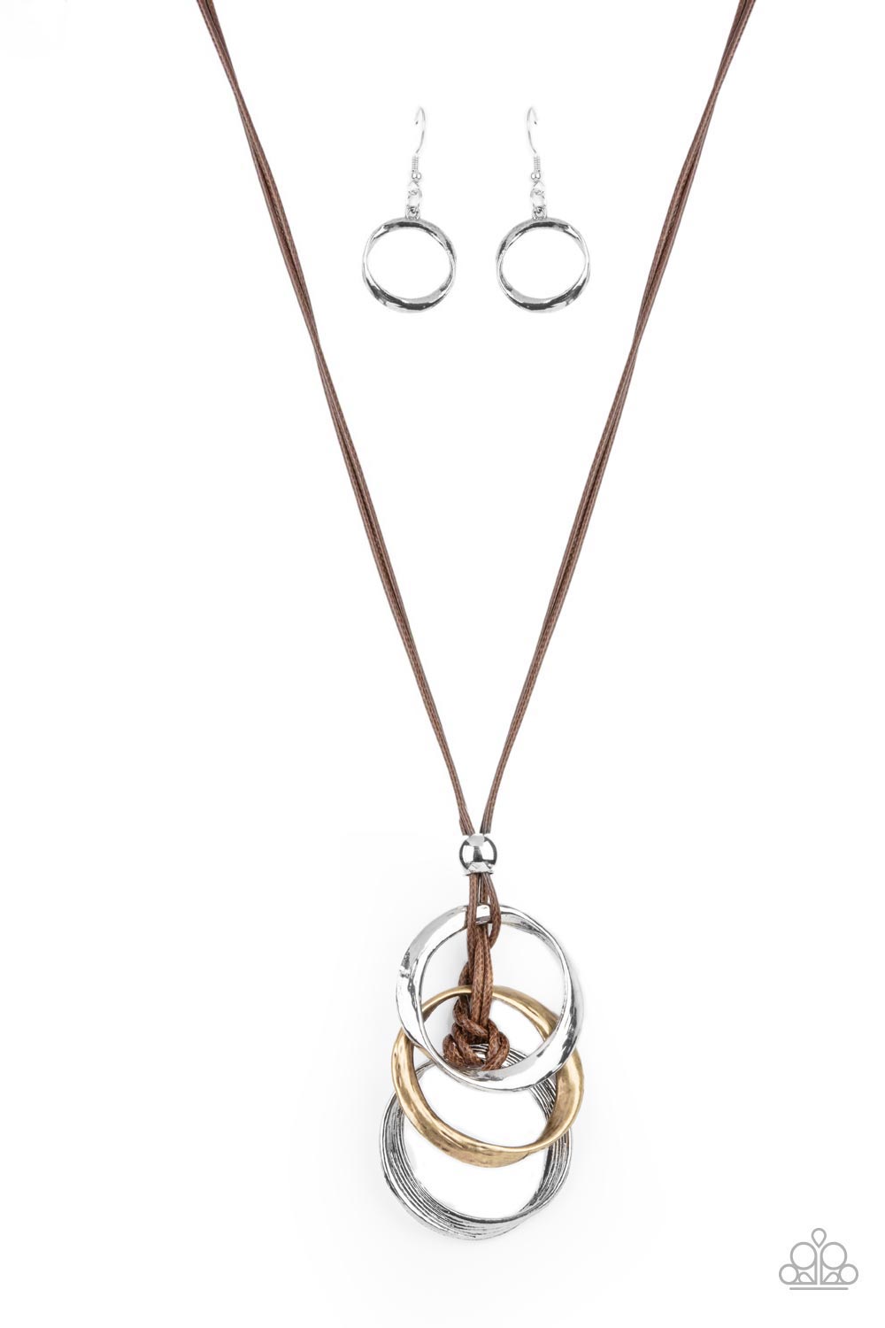 Harmonious Hardware Brown Necklace N0321