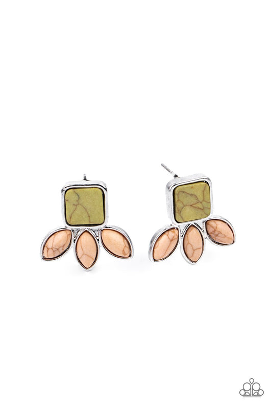 Hill Country Blossoms Multi Post Earring Paparazzi E0110