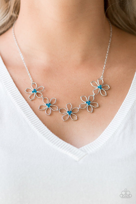 Hoppin' Hibiscus Blue Necklace Paparazzi N0473