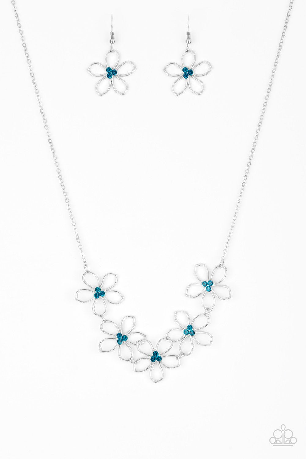 Hoppin' Hibiscus Blue Necklace Paparazzi N0473