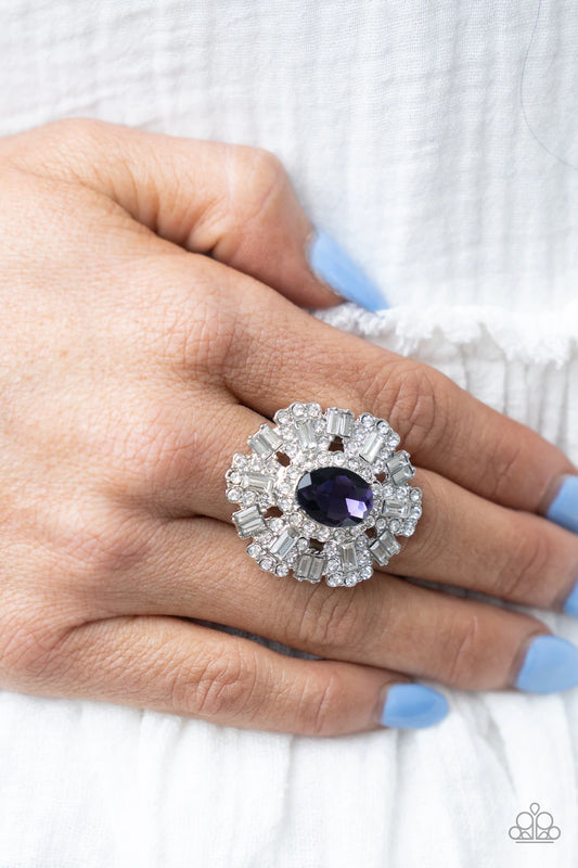 Iceberg Ahead Purple Rhinestone Ring Paparazzi R0294