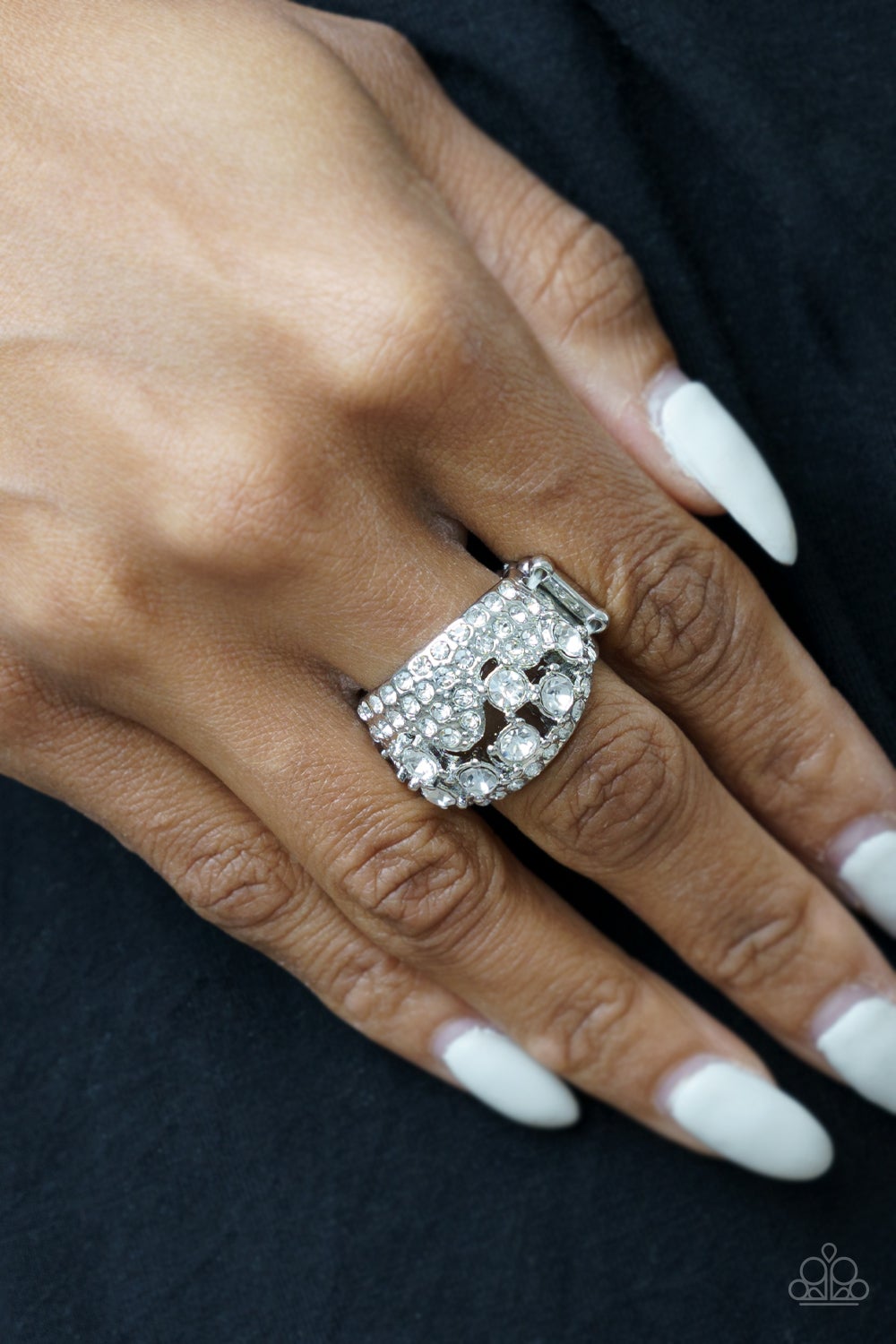 Imperial Incandescence White Ring Paparazzi R0192