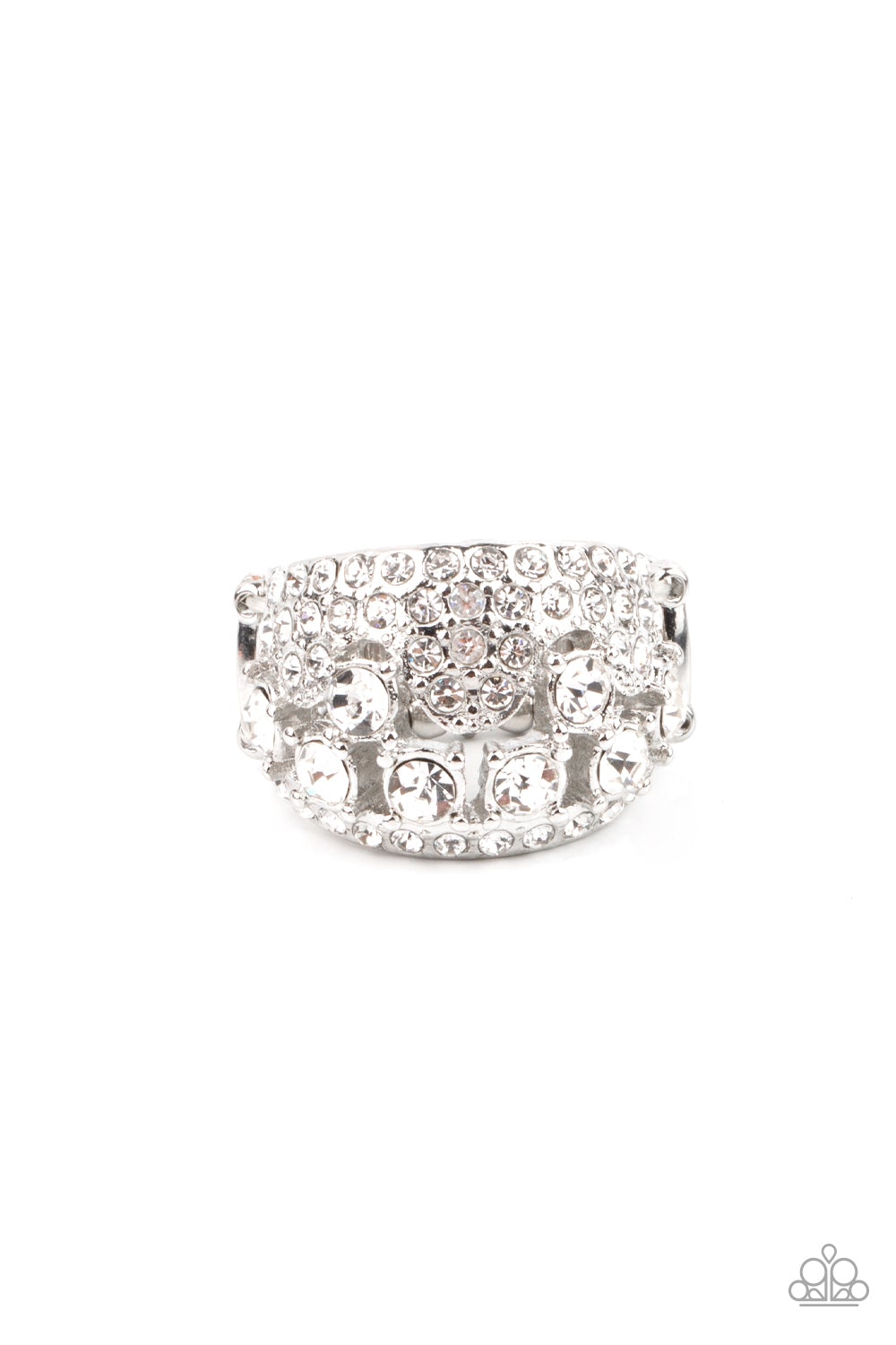 Imperial Incandescence White Ring Paparazzi R0192