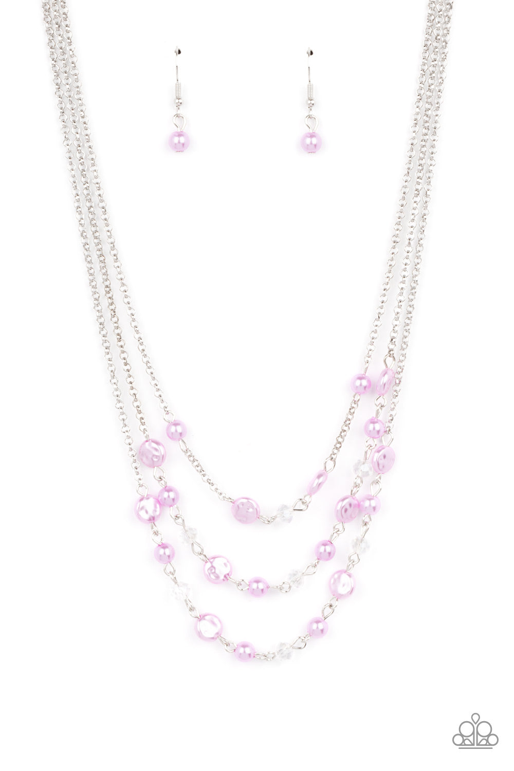 Let The Record GLOW Purple Necklace Paparazzo N0264