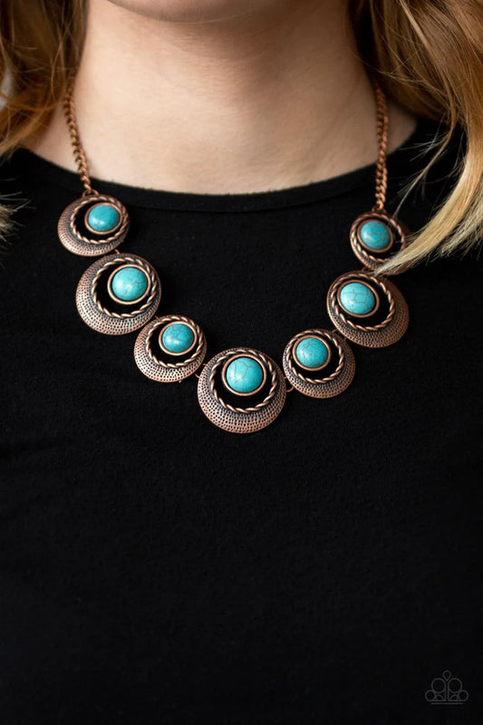 Lions Tigers and Bears Copper Santa Fe Style Necklace Paparazzi N0048