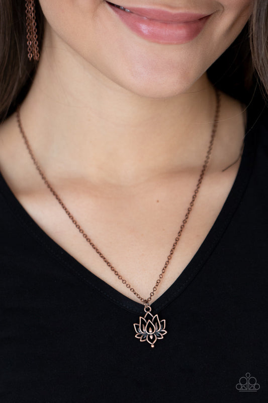 Lotus Retreat Copper Necklace Paparazzi N0311